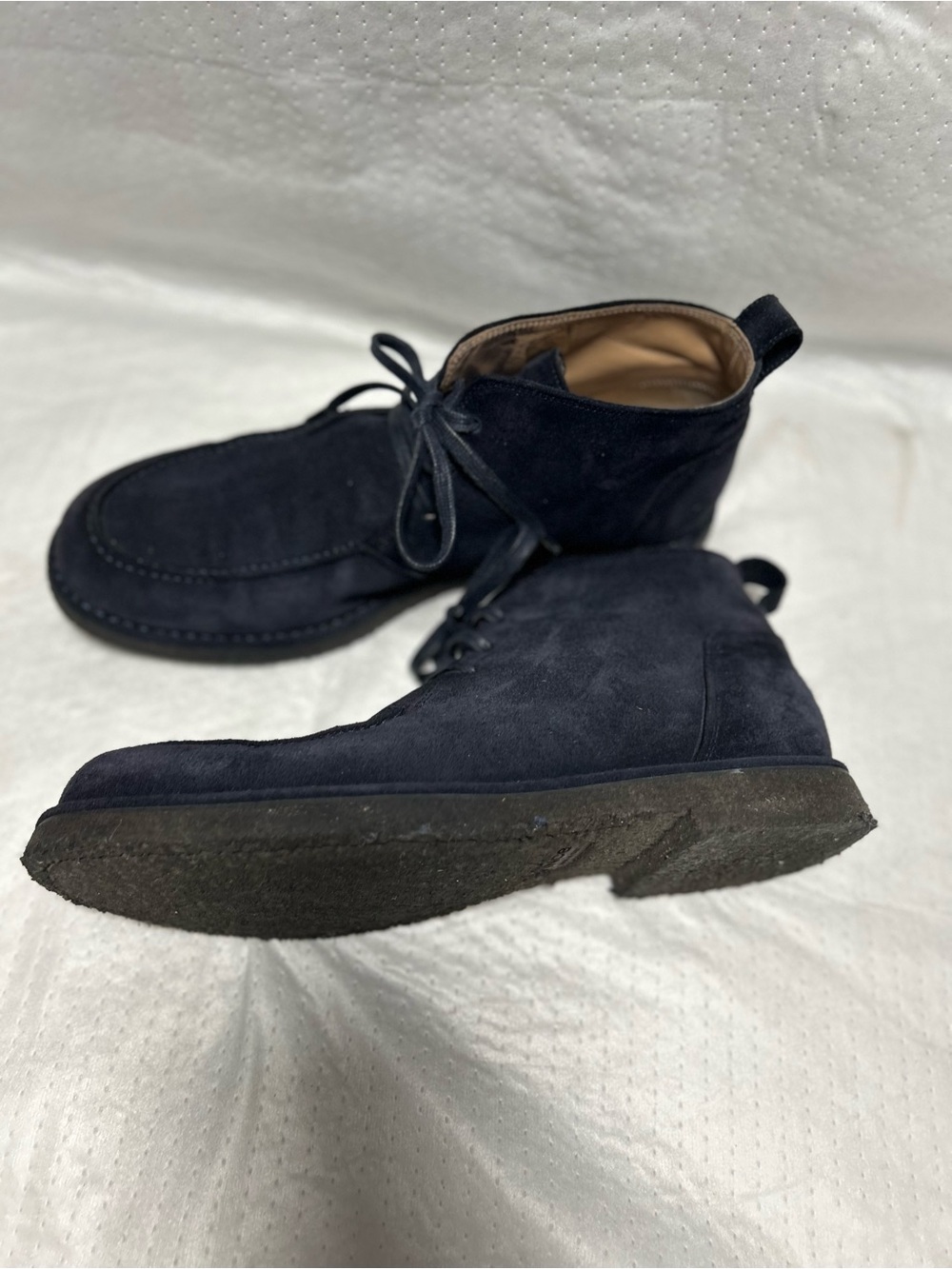 Men's Vince Navy Suede Chukka Boots - Picture 6 of 11